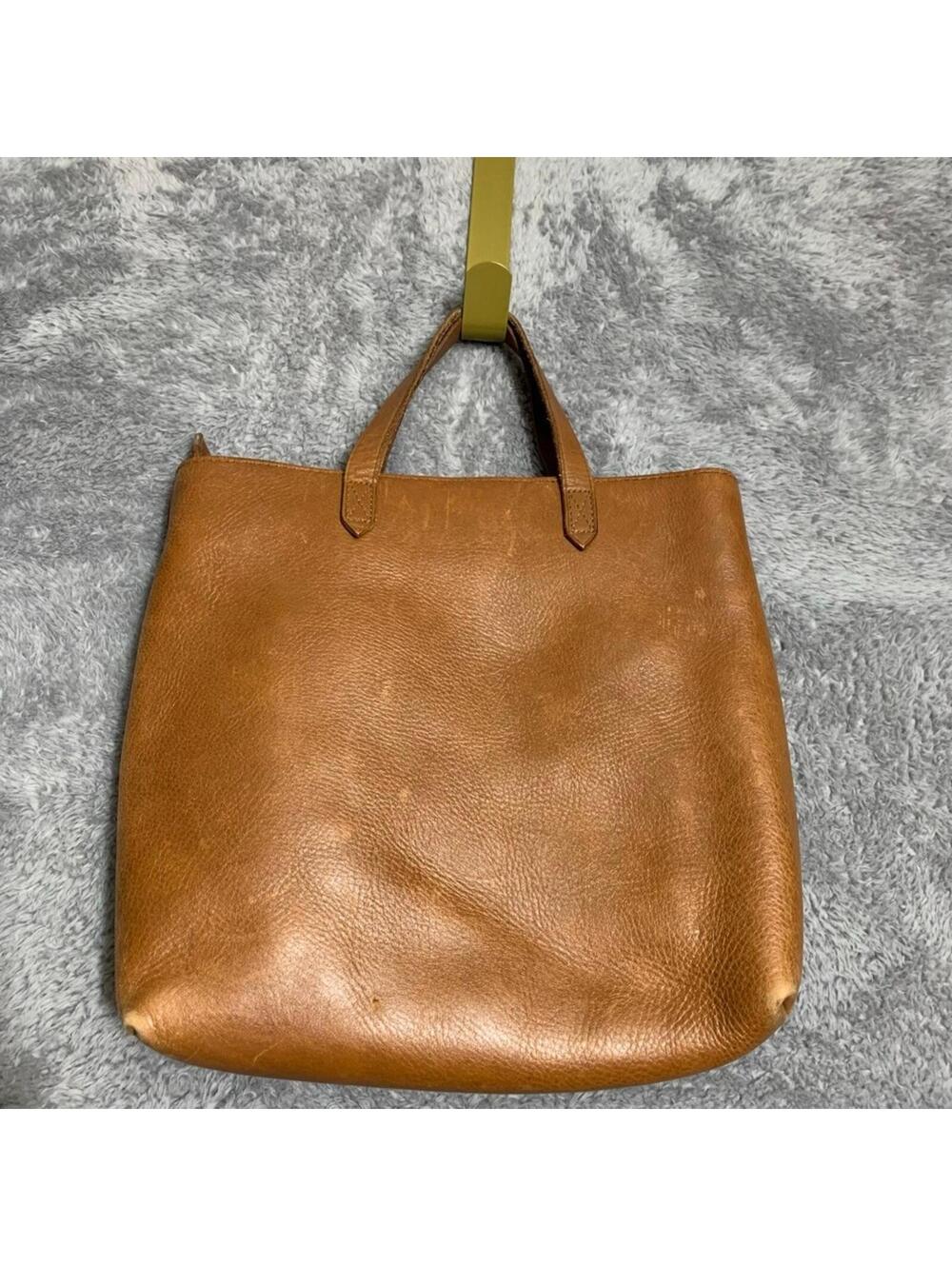 Madewell‎ Transport Tote Bag Womens Medium English Saddle Brown Leather Zip Top